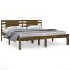 Cama Matrimonial | Cama Para Adultos | Estructura De Cama Madera Maciza De Pino Marrón Miel 200x200 Cm Cfw926972