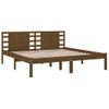 Cama Matrimonial | Cama Para Adultos | Estructura De Cama Madera Maciza De Pino Marrón Miel 200x200 Cm Cfw926972