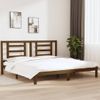 Cama Matrimonial | Cama Para Adultos | Estructura De Cama Madera Maciza De Pino Marrón Miel 200x200 Cm Cfw734919