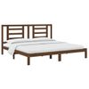 Cama Matrimonial | Cama Para Adultos | Estructura De Cama Madera Maciza De Pino Marrón Miel 200x200 Cm Cfw734919