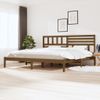 Cama Matrimonial | Cama Para Adultos | Estructura De Cama Madera Maciza De Pino Marrón Miel 200x200 Cm Cfw737814