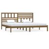 Cama Matrimonial | Cama Para Adultos | Estructura De Cama Madera Maciza De Pino Marrón Miel 200x200 Cm Cfw737814