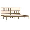 Cama Matrimonial | Cama Para Adultos | Estructura De Cama Madera Maciza De Pino Marrón Miel 200x200 Cm Cfw737814