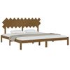 Cama Matrimonial | Cama Para Adultos | Estructura De Cama Madera Maciza De Pino Marrón Miel 200x200 Cm Cfw649497