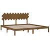 Cama Matrimonial | Cama Para Adultos | Estructura De Cama Madera Maciza De Pino Marrón Miel 200x200 Cm Cfw649497