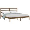 Cama Matrimonial | Cama Para Adultos | Estructura De Cama Madera Maciza De Pino Marrón Miel 200x200 Cm Cfw410492