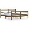 Cama Matrimonial | Cama Para Adultos | Estructura De Cama Madera Maciza De Pino Marrón Miel 200x200 Cm Cfw409750