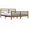 Cama Matrimonial | Cama Para Adultos | Estructura De Cama Madera Maciza De Pino Marrón Miel 200x200 Cm Cfw409750