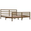 Cama Matrimonial | Cama Para Adultos | Estructura De Cama Madera Maciza De Pino Marrón Miel 200x200 Cm Cfw409750