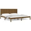 Cama Matrimonial | Cama Para Adultos | Estructura De Cama Madera Maciza De Pino Marrón Miel 200x200 Cm Cfw206472