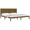 Cama Matrimonial | Cama Para Adultos | Estructura De Cama Madera Maciza De Pino Marrón Miel 200x200 Cm Cfw206472