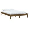 Cama Matrimonial | Cama Para Adultos | Estructura De Cama Madera Maciza De Pino Marrón Miel 200x200 Cm Cfw235565