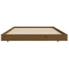 Cama Individual | Cama Para Adultos | Estructura De Cama Madera Maciza De Pino Marrón Miel 75x190 Cm Cfw894946