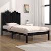 Cama Individual | Cama Para Adultos | Estructura De Cama Madera Maciza De Pino Negra 100x200 Cm Cfw186716