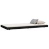 Cama Individual | Cama Para Adultos | Estructura De Cama Madera Maciza De Pino Negro 100x200 Cm Cfw235428