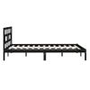 Cama Matrimonial | Cama Para Adultos | Estructura De Cama Madera Maciza De Pino Negro 120x200 Cm Cfw263407