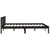 Cama Matrimonial | Cama Para Adultos | Estructura De Cama Madera Maciza De Pino Negro 135x190 Cm Cfw704916