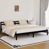 Cama Matrimonial | Cama Para Adultos | Estructura De Cama Madera Maciza De Pino Negro 200x200 Cm Cfw787969