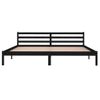 Cama Matrimonial | Cama Para Adultos | Estructura De Cama Madera Maciza De Pino Negro 200x200 Cm Cfw787969