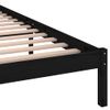 Cama Matrimonial | Cama Para Adultos | Estructura De Cama Madera Maciza De Pino Negro 200x200 Cm Cfw787969