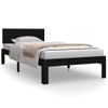 Cama Individual | Cama Para Adultos | Estructura De Cama Madera Maciza De Pino Negro 90x200 Cm Cfw985387