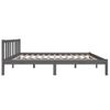 Cama Matrimonial | Cama Para Adultos | Estructura De Cama Madera Maciza Gris 120x200 Cm Cfw728029