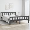 Cama Matrimonial | Cama Para Adultos | Estructura De Cama Madera Maciza Gris 120x200 Cm Cfw626454