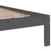 Cama Matrimonial | Cama Para Adultos | Estructura De Cama Madera Maciza Gris 200x200 Cm Cfw357193