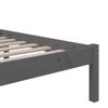 Cama Individual | Cama Para Adultos | Estructura De Cama Madera Maciza Gris 90x200 Cm Cfw776792