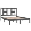 Cama Matrimonial | Cama Para Adultos | Estructura De Cama Madera Maciza Gris 135x190 Cm Cfw983639