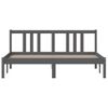 Cama Matrimonial | Cama Para Adultos | Estructura De Cama Madera Maciza Gris Tamaño King 150x200 Cm Cfw334049