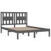 Cama Matrimonial | Cama Para Adultos | Estructura De Cama Madera Maciza Pino Gris Super King 180x200cm Cfw738462