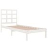 Cama Individual | Cama Para Adultos | Estructura De Cama Individual Madera Maciza Blanco 75x190 Cm Cfw948915