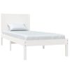 Cama Individual | Cama Para Adultos | Estructura De Cama Madera Maciza Blanco 75x190 Cm Cfw821433