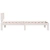 Cama Individual | Cama Para Adultos | Estructura De Cama Madera Maciza Individual Blanco 75x190 Cm Cfw352018