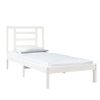 Cama Individual | Cama Para Adultos | Estructura Cama Individual Madera Maciza Blanco 75x190 Cm Cfw798997