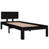 Cama Individual | Cama Para Adultos | Estructura De Cama Individual Madera Maciza Negro 75x190 Cm Cfw733374