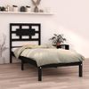 Cama Individual | Cama Para Adultos | Estructura De Cama Madera Maciza Negro Individual 75x190 Cm Cfw583418