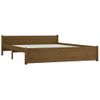 Cama Matrimonial | Cama Para Adultos | Estructura De Cama King Madera Maciza Marrón Miel 150x200 Cm Cfw898151