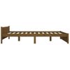 Cama Matrimonial | Cama Para Adultos | Estructura De Cama King Madera Maciza Marrón Miel 150x200 Cm Cfw898151