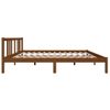 Cama Matrimonial | Cama Para Adultos | Estructura De Cama King Madera Maciza Marrón Miel 150x200 Cm Cfw963369