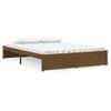 Cama Matrimonial | Cama Para Adultos | Estructura Cama King Size Madera Maciza Marrón Miel 150x200 Cm Cfw787150