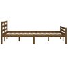 Cama Matrimonial | Cama Para Adultos | Estructura De Cama King Madera Maciza Marrón Miel 150x200 Cm Cfw753135