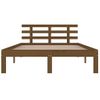 Cama Matrimonial | Cama Para Adultos | Estructura De Cama King Madera Maciza Marrón Miel 150x200 Cm Cfw411447