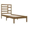 Cama Individual | Cama Para Adultos | Estructura De Cama Madera Maciza Marrón Miel 100x200 Cm Cfw184114