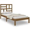 Cama Individual | Cama Para Adultos | Estructura De Cama Madera Maciza Marrón Miel 100x200 Cm Cfw138246