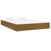 Cama Matrimonial | Cama Para Adultos | Estructura De Cama Madera Maciza Marrón Miel 120x200 Cm Cfw518804