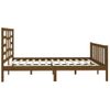 Cama Matrimonial | Cama Para Adultos | Estructura De Cama Madera Maciza Marrón Miel 200x200 Cm Cfw798657