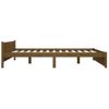 Cama Matrimonial | Cama Para Adultos | Estructura De Cama Madera Maciza Marrón Miel 200x200 Cm Cfw943114