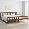 Cama Matrimonial | Cama Para Adultos | Estructura De Cama Madera Maciza Marrón Miel 200x200 Cm Cfw586821